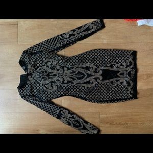 Black and silver Windsor dress